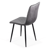 Scaun dining gri catifea picioare metalice negre BUC209 Larix