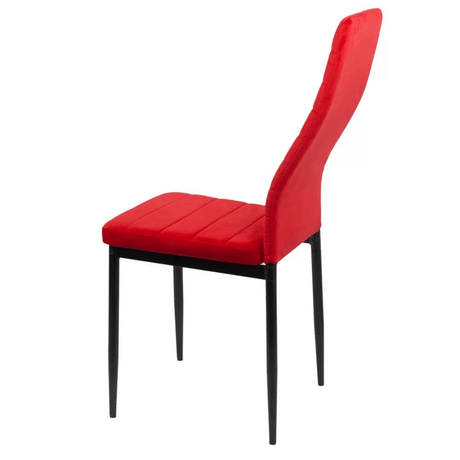 Scaun dining rosu catifea cadru metalic negru BUC263V Sunset