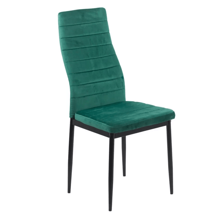 Scaun dining verde catifea cadru metalic negru BUC263V Sunset