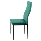 Scaun dining verde catifea cadru metalic negru BUC263V Sunset