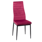 Scaun dining visiniu catifea cadru metalic negru BUC263V Sunset