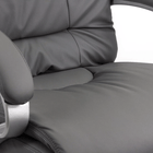 Scaun directorial gri piele ecologica mecanism balans semi-syncro rezistent 150kg OFF315 Majestic Moon