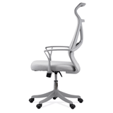 Scaun ergonomic gri, sezut buretat, spatar panza, OFF431 Aero Light