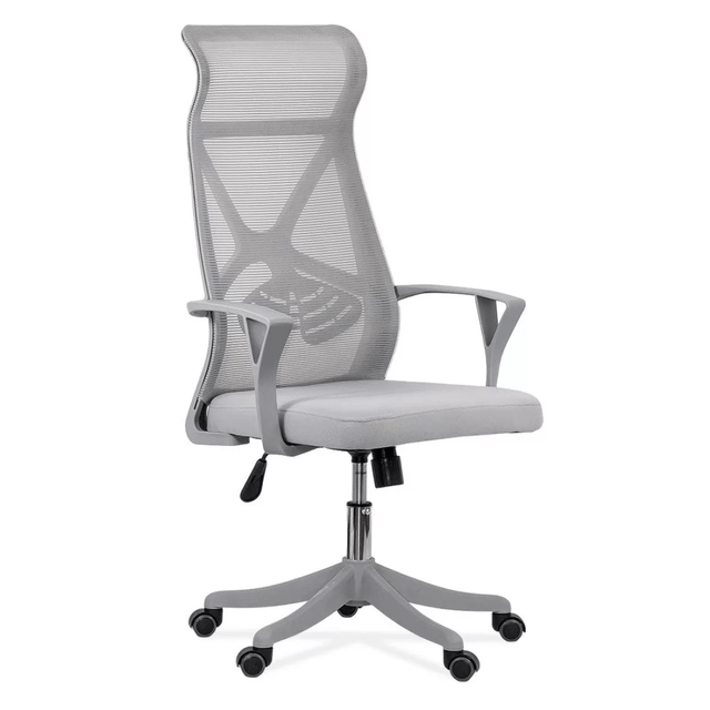 Scaun ergonomic gri, sezut buretat, spatar panza, OFF431 Aero Light
