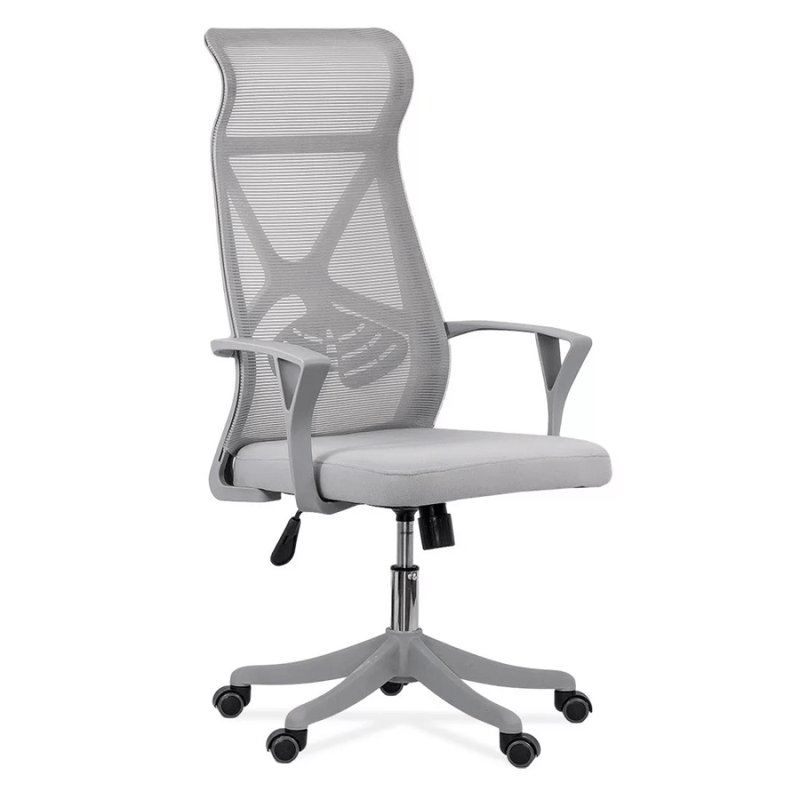 Scaun ergonomic gri, sezut buretat, spatar panza, OFF431 Aero Light