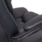 Scaun ergonomic negru piele ecologica perforata mecanism balans OFF356 Victorian