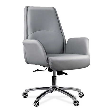Scaun executiv gri piele reclinabil OFF800 Galaxy