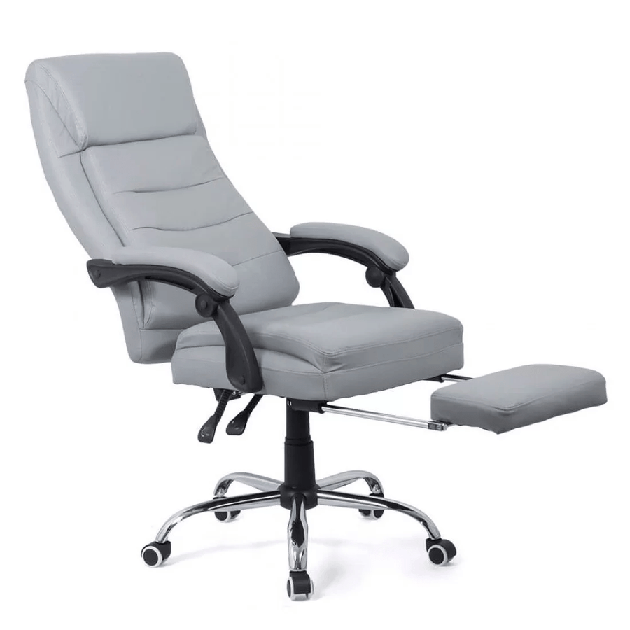 Scaun executiv gri piele relaxare OFF425 Nature