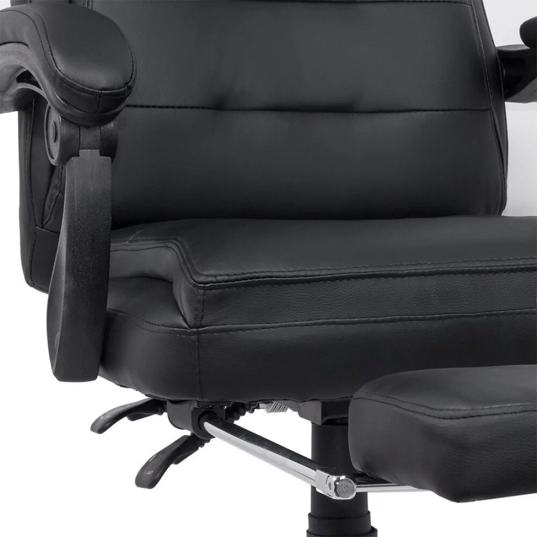 Scaun executiv negru piele relaxare OFF425 Nature