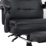 Scaun executiv negru piele relaxare OFF425 Nature