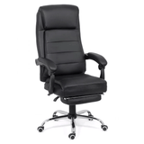 Scaun executiv negru piele relaxare OFF425 Nature