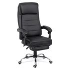 Scaun executiv negru piele relaxare OFF425 Nature