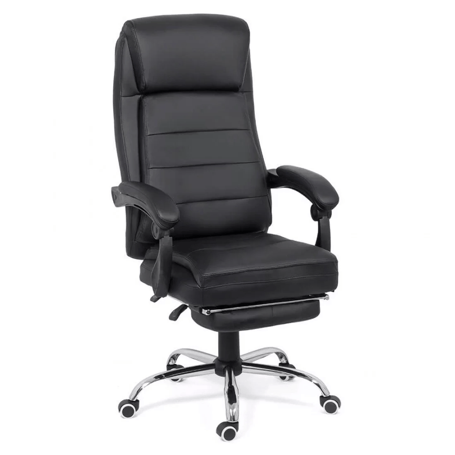 Scaun executiv negru piele relaxare OFF425 Nature
