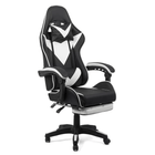 Scaun gaming alb negru piele relaxare OFF299 Thronus