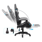 Scaun gaming alb negru piele relaxare OFF299 Thronus