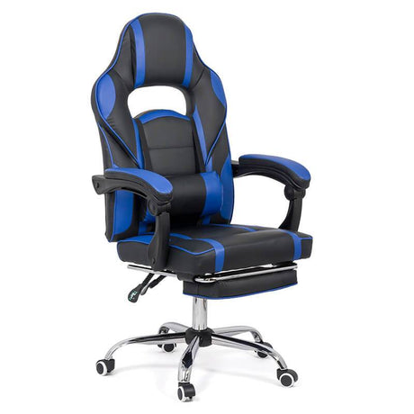 Scaun gaming piele albastru rabatabil 135 grade OFF302 Airjet