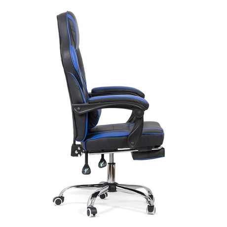 Scaun gaming piele albastru rabatabil 135 grade OFF302 Airjet
