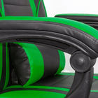 Scaun gaming piele verde rabatabil 135 grade OFF302 Airjet