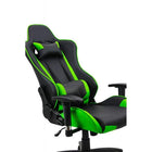 Scaun Gaming piele verde reclinabil brate ajustabile mecanism balans OFF307 Racer Pro GT