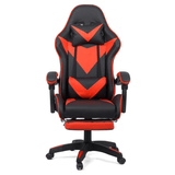Scaun gaming rosu negru piele relaxare OFF299 Thronus