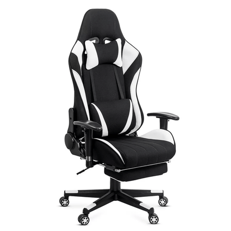 Scaun gaming stofa relaxare mecanism balans OFF296 Bullmax ALB