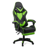 Scaun gaming verde negru piele relaxare OFF299 Thronus