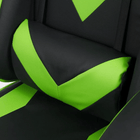Scaun gaming verde negru piele relaxare OFF299 Thronus