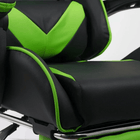 Scaun gaming verde negru piele relaxare OFF299 Thronus