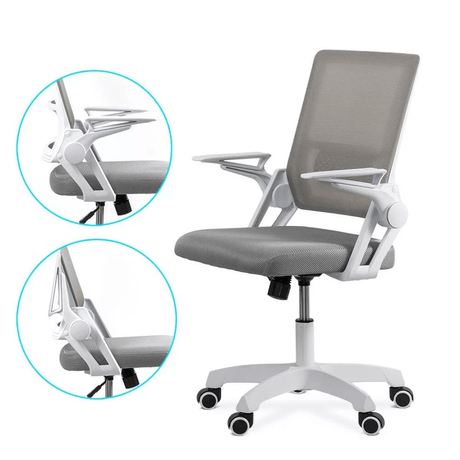 Scaun gri cadru alb 80 kg reclinabil 120 grade OFF6261 Playtech