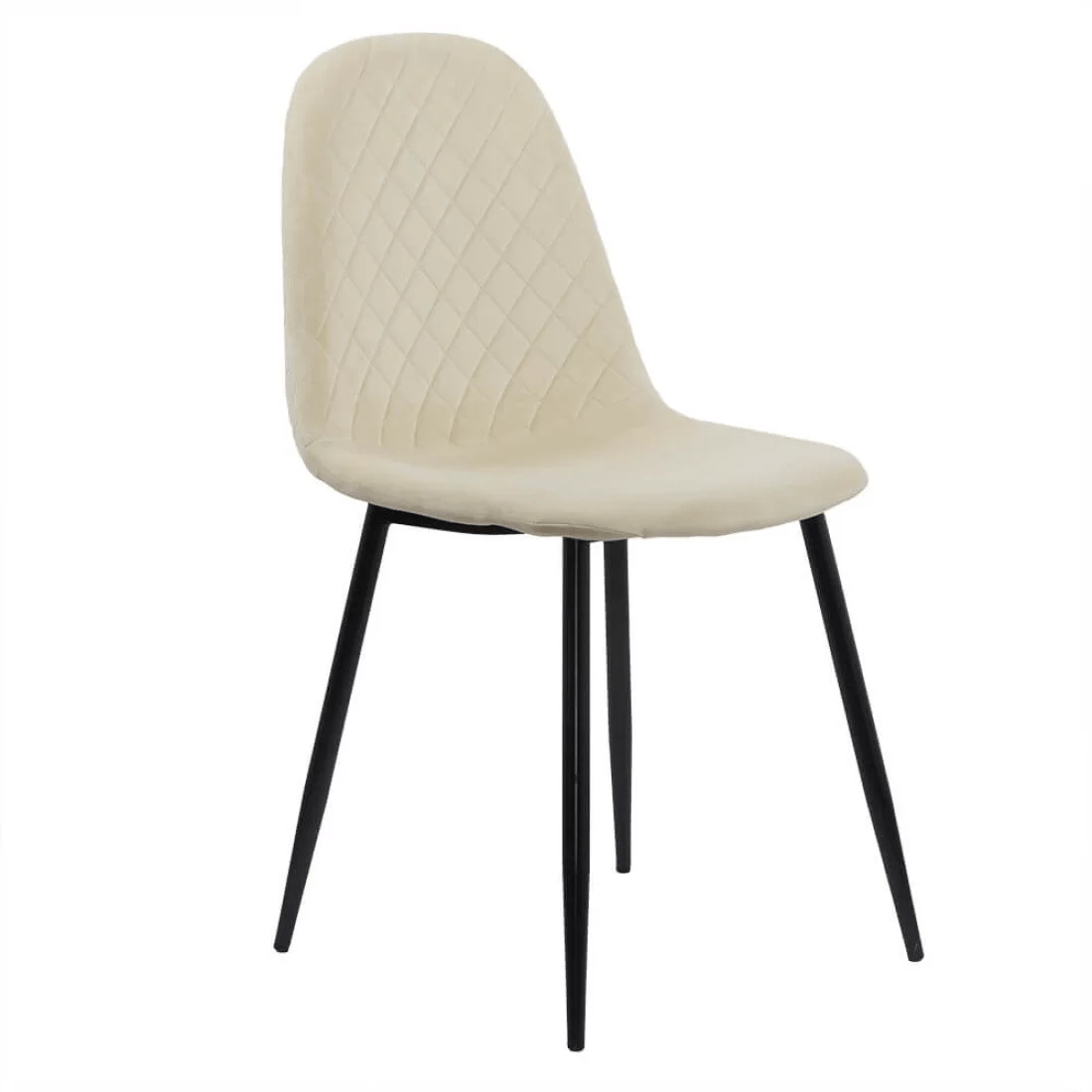 Scaun living crem catifea picioare metalice BUC237X Loft