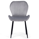 Scaun living gri catifea cadru negru BUC248 Princess Manor