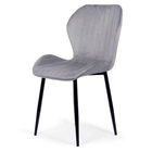 Scaun living gri catifea cadru negru BUC248 Princess Manor