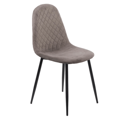 Scaun living gri catifea picioare metalice BUC237X Loft