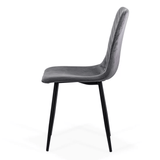 Scaun living gri catifea picioare metalice negre BUC208 Forest