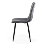 Scaun living gri catifea picioare metalice negre BUC208 Forest
