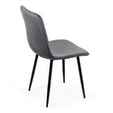Scaun living gri catifea picioare metalice negre BUC208 Forest