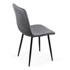 Scaun living gri catifea picioare metalice negre BUC208 Forest
