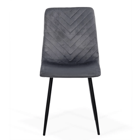 Scaun living gri catifea picioare metalice negre BUC208 Forest