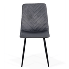 Scaun living gri catifea picioare metalice negre BUC208 Forest