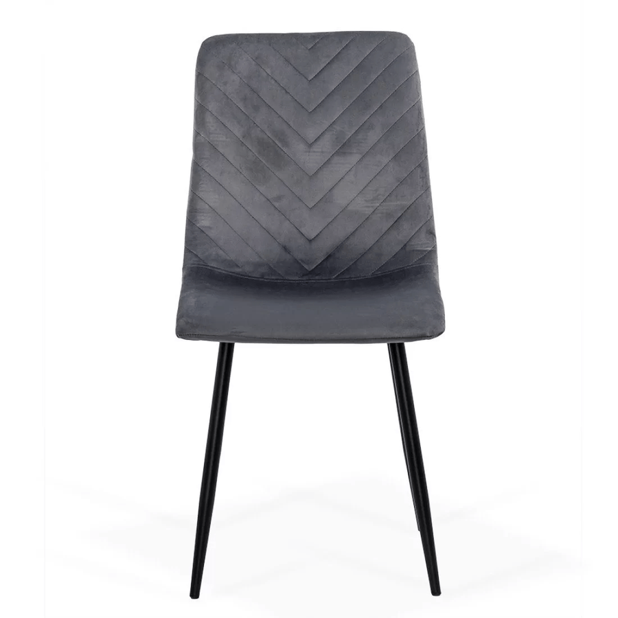 Scaun living gri catifea picioare metalice negre BUC208 Forest