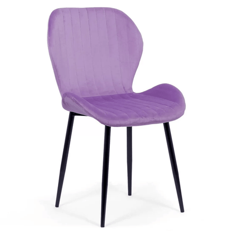 Scaun living mov catifea cadru negru BUC248 Princess Manor