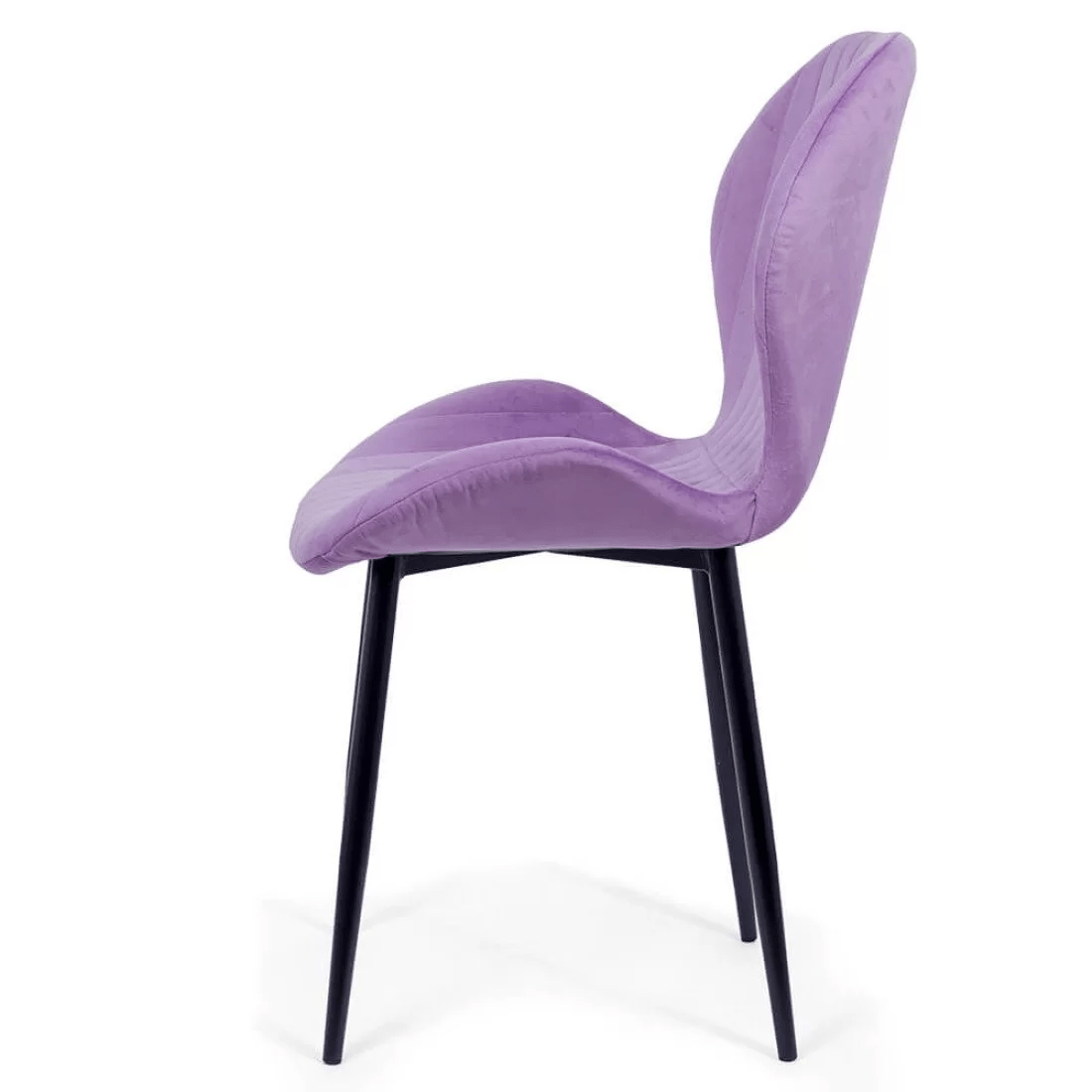 Scaun living mov catifea cadru negru BUC248 Princess Manor
