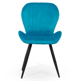 Scaun living turcoaz catifea cadru negru BUC248 Princess Manor