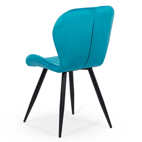 Scaun living turcoaz catifea cadru negru BUC248 Princess Manor
