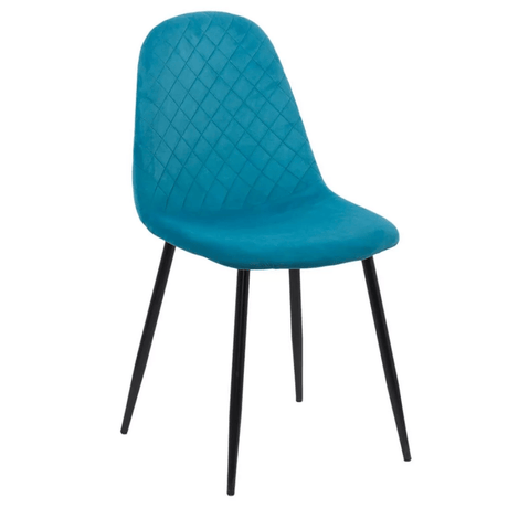 Scaun living turcoaz catifea picioare metalice BUC237X Loft