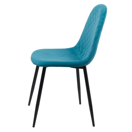 Scaun living turcoaz catifea picioare metalice BUC237X Loft