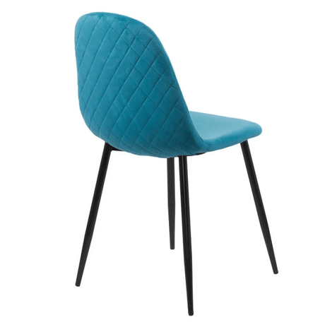 Scaun living turcoaz catifea picioare metalice BUC237X Loft