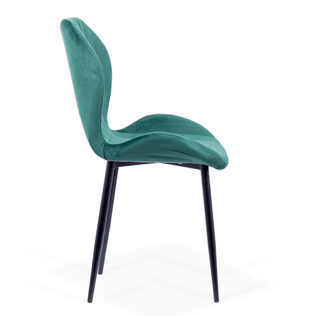 Scaun living verde catifea cadru negru BUC248 Princess Manor