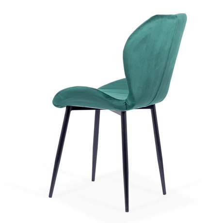 Scaun living verde catifea cadru negru BUC248 Princess Manor