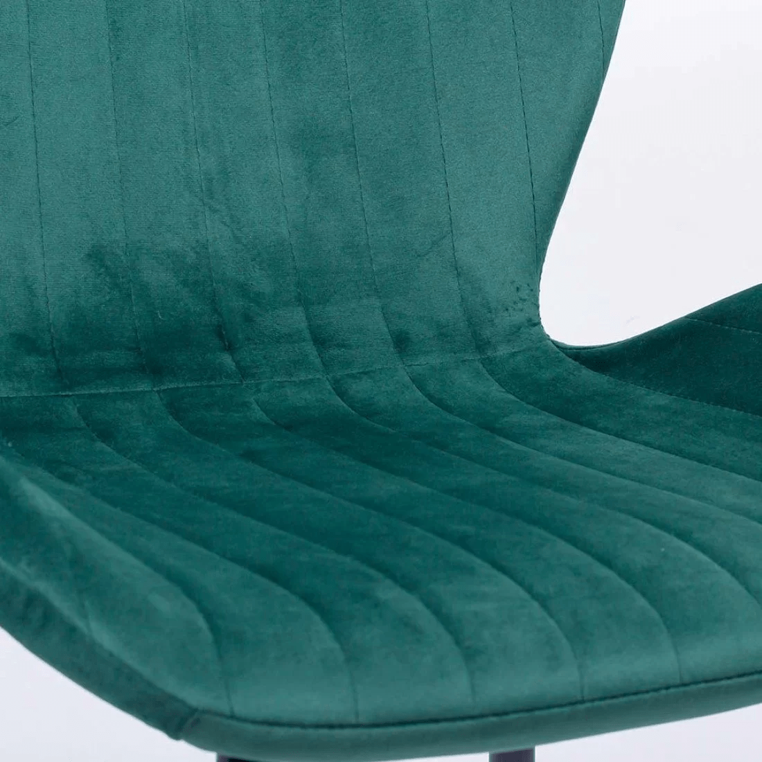 Scaun living verde catifea cadru negru BUC248 Princess Manor